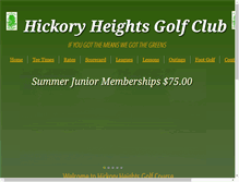 Tablet Screenshot of golfhickoryheights.com